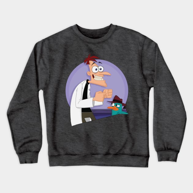 Doof and Perry Crewneck Sweatshirt by polliadesign